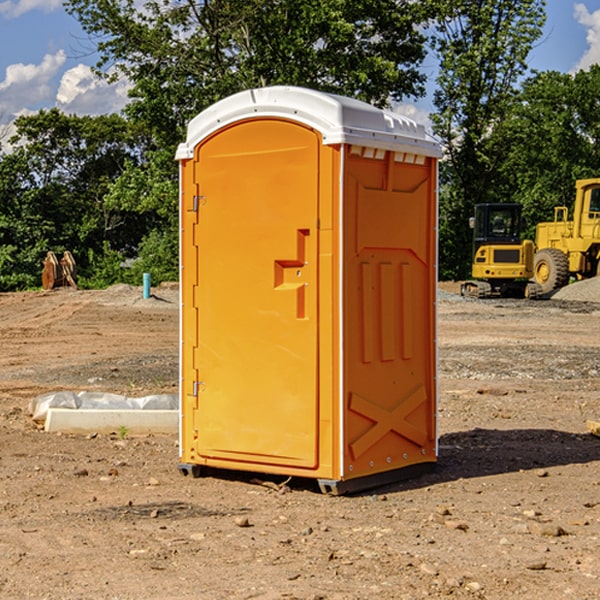 how often are the portable restrooms cleaned and serviced during a rental period in Lipscomb Texas